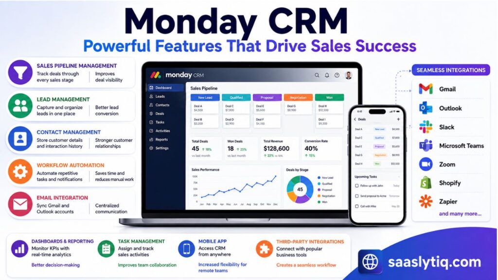Monday CRM Key Features