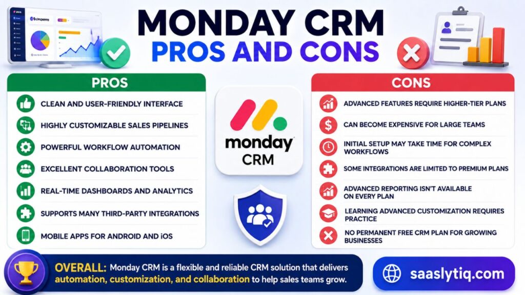Monday CRM Pros and Cons