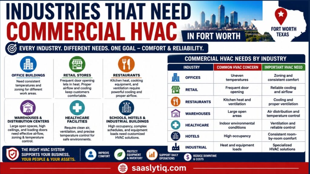 Industries That Need Commercial HVAC in Fort Worth